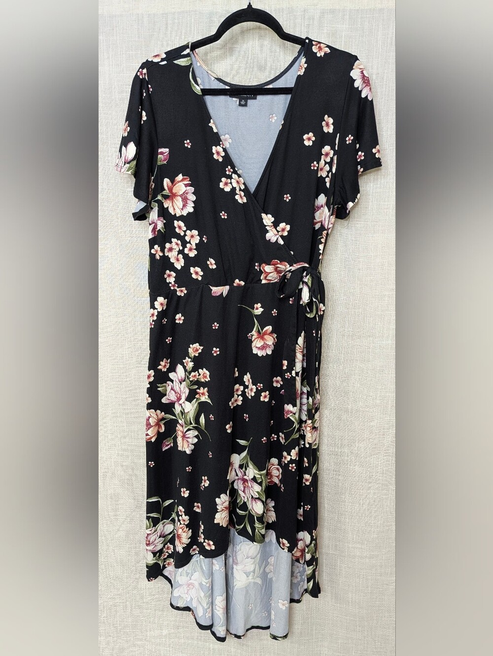 Fortune + Ivy Floral High Low Mock Wrap Midi Maxi Dress Size 2X Summer